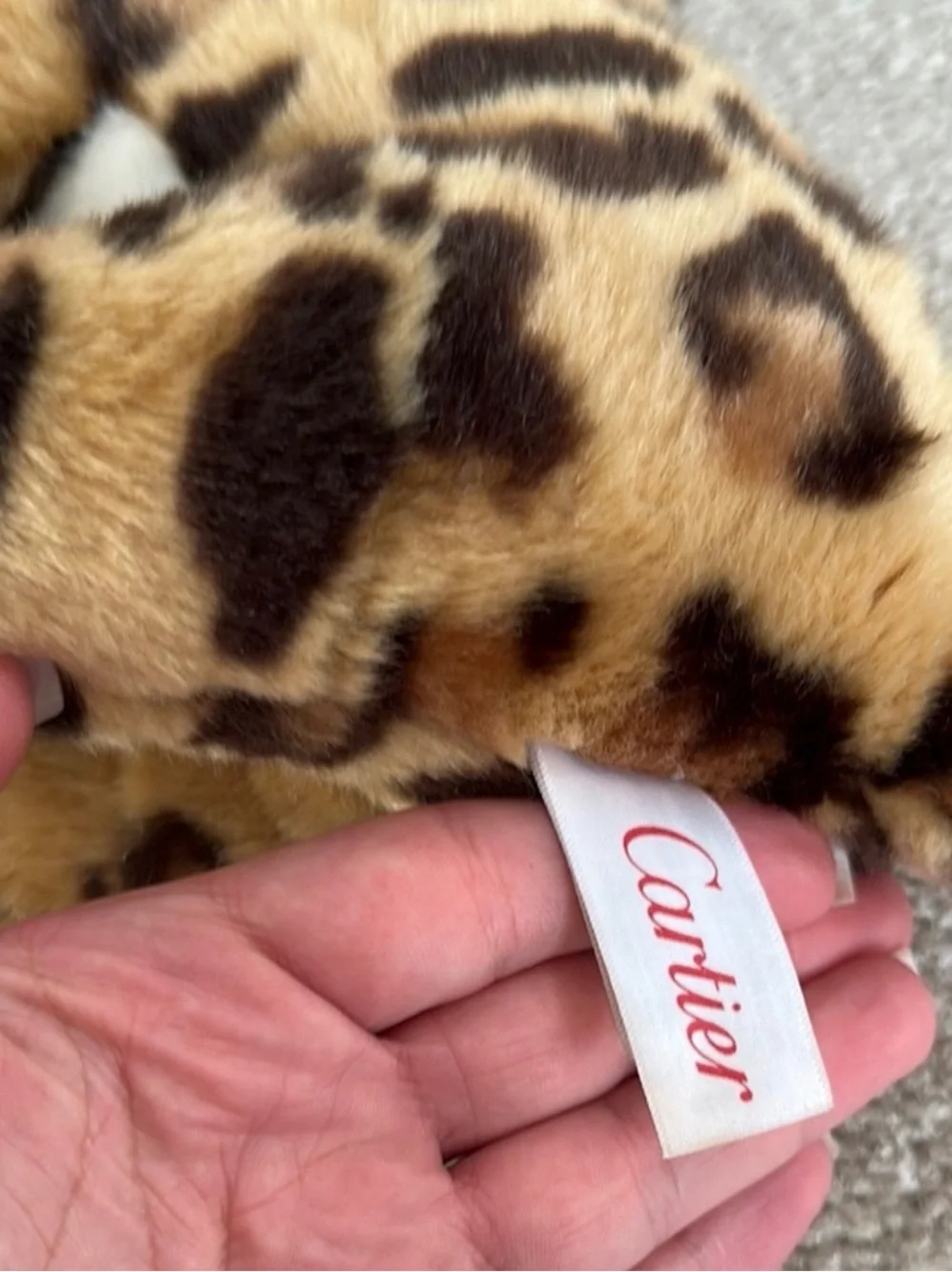 CARTIER Rare Leopard Plush with Red Bow and Yellow Cab Taxi